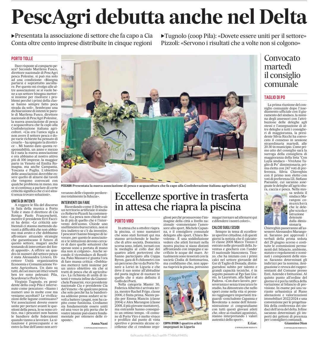 PescAgri debutta anche nel Delta